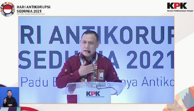 Ketua KPK Bahagia Jokowi Hadiri Harkodia 2021 di Gedung KPK