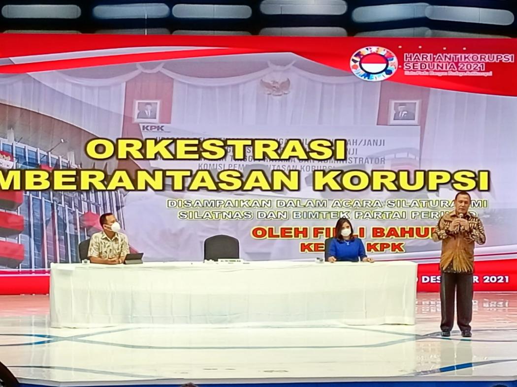 Hadiri Bimbingan Teknis Kader Perindo, Ketua KPK Ingatkan Biaya Politik Mahal Jadi Asal Korupsi