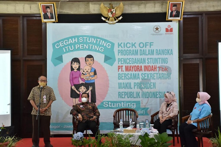 Setwapres dan PT Mayora Gelar Kick Off Program Pencegahan Stunting 