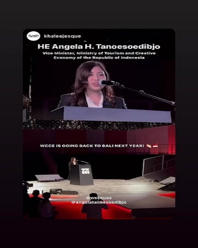 Kabar Baik dari Dubai, Angela Tanoesoedibjo: Konferensi Internasional Ekonomi Kreatif (WCCE) Digelar di Bali 2022