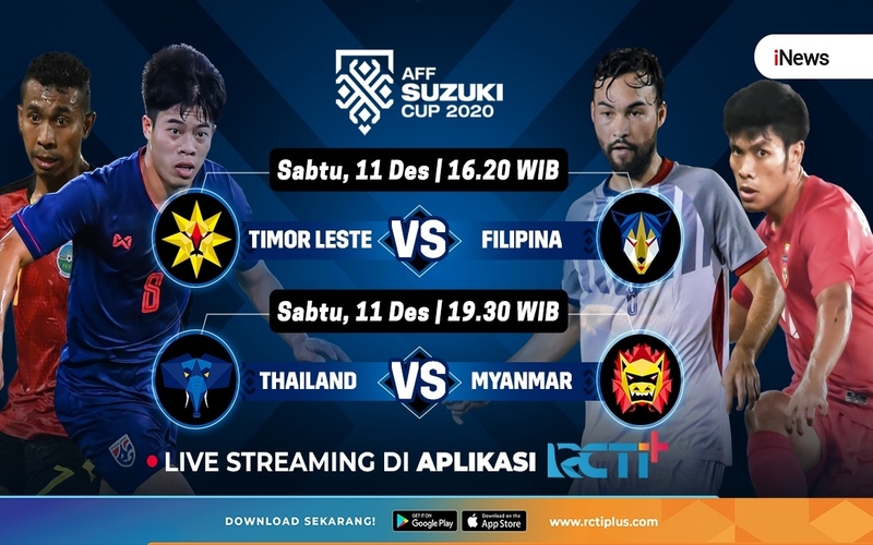 Jadwal Live Streaming Piala AFF 2020 di RCTI+ Hari Ini: Thailand Lawan Myanmar