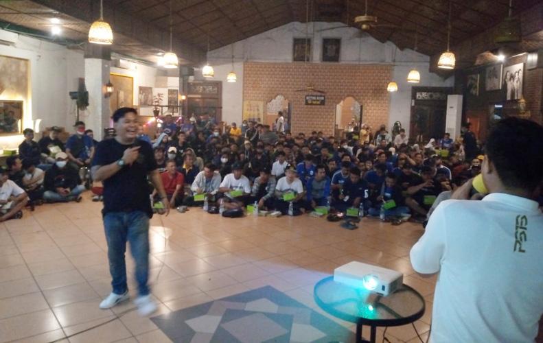 Gelar Nobar, Suporter PSIS Gelorakan Hastag #Panser Biru Tolak Mafia Bola