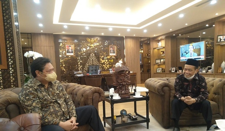 Temui Airlangga Hartarto, NU: Muktamar di Lampung Digelar dengan Prokes 