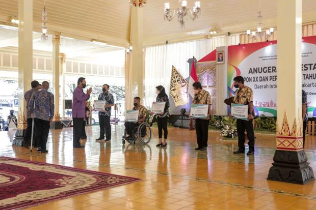  Atlet PON dan Peparnas asal DIY Digelontor Bonus Rp15,8 Miliar