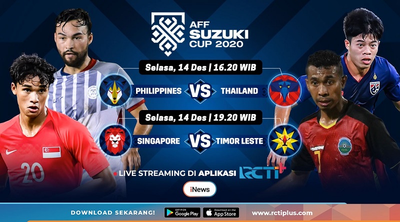 Live Streaming Piala AFF 2020 di RCTI+ Hari Ini: Big Match! Filipina Vs Thailand