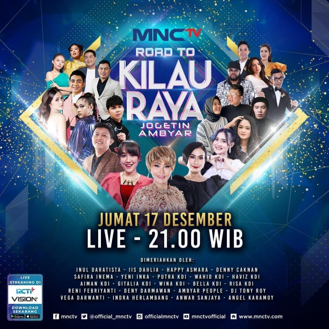 Denny Caknan dan Happy Asmara Mengguncang Panggung Road to Kilau Raya MNCTV Jogetin Ambyar Malam Ini