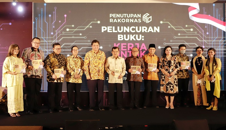 Airlangga Hartarto Luncurkan Buku Kerja untuk Indonesia, JK : Dia Pekerja Keras 