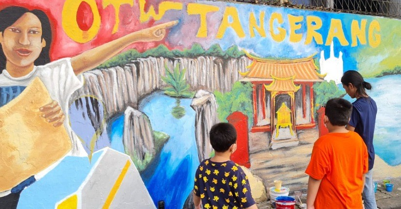 Mengintip Keunikan Seni Mural di Jembatan Cikokol, Jadi Daya Tarik Baru 