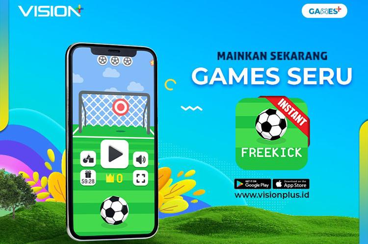 Manjakan Penggila Bola, Vision+ Luncurkan Game Free Kick, Unduh di Sini!