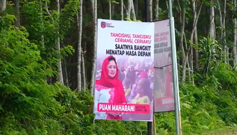 Ramai Baliho Puan di Lokasi Erupsi Semeru, Pengamat: Mengeksploitasi Orang Kesusahan