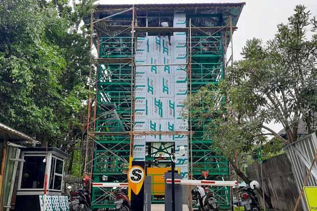   Gedung Parkir Vertikal di Balai Kota Tinggal Finshing 