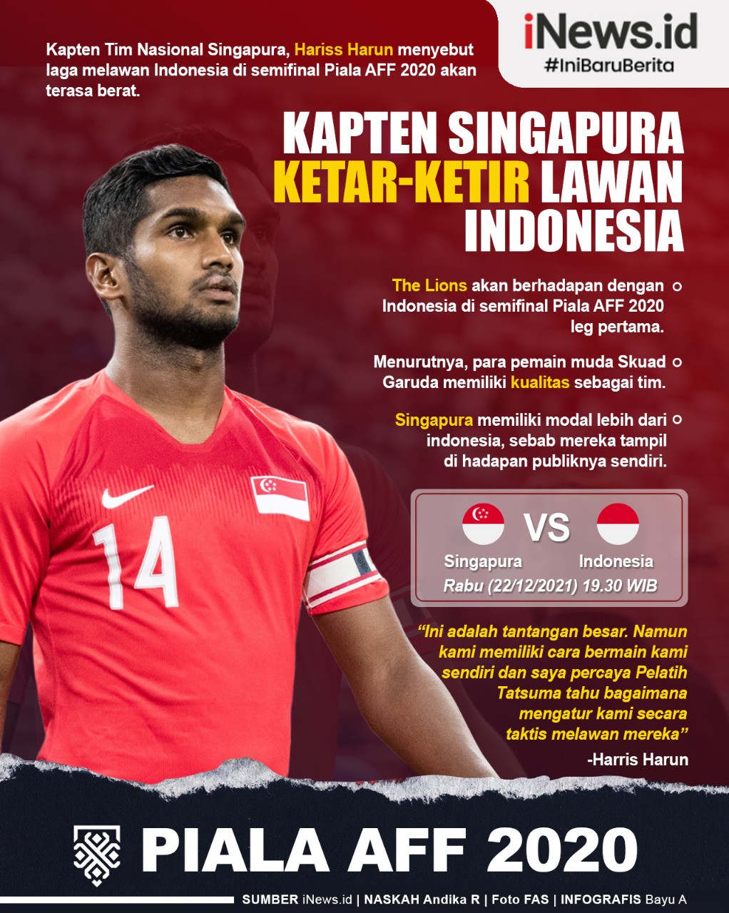 Infografis Kapten Singapura Ketar-Ketir Lawan Indonesia