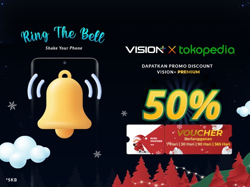 Ring The Bell, Dapatkan Diskon 50% Berlangganan Vision+ Premium Ini Caranya!