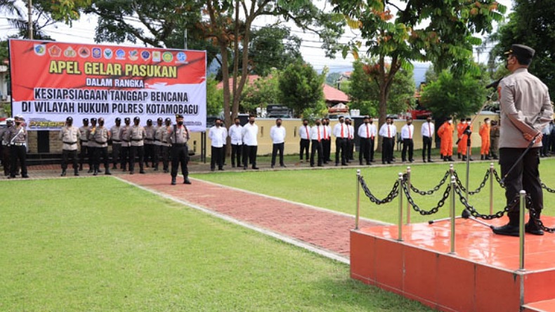 Antisipasi Bencana di Kotamobagu, Polres Siagakan Ratusan Personel saat Nataru
