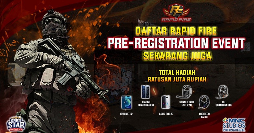 Masih Dibuka! Ayo Ikuti Pre-Registration Rapid Fire dan Dapatkan Hadiahnya!