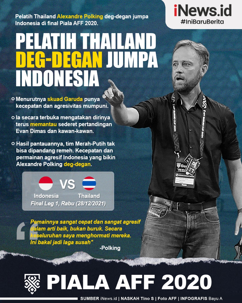 Infografis Pelatih Thailand Deg-degan Jumpa Indonesia