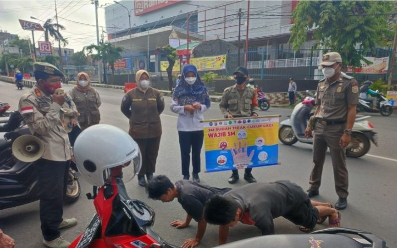 Masker Mulai Ditinggalkan, Puluhan Warga OKU Terjaring Razia Prokes