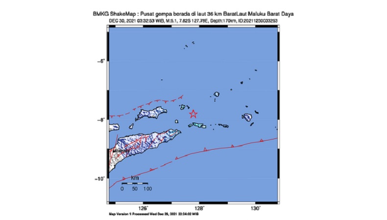 Gempa M7,3 Guncang Maluku, BMKG: Laut Banda Masih Aktif