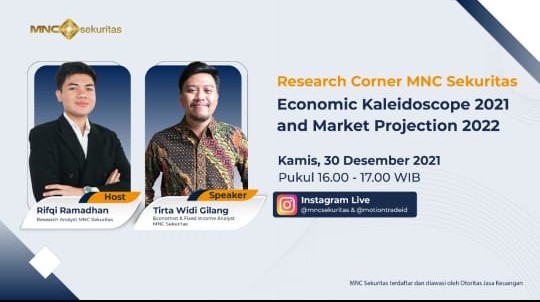 Ini Kaleidoskop Ekonomi 2021 dan Proyeksi Market 2022, Simak IG Live MNC Sekuritas Sore Ini Pukul 16.00!