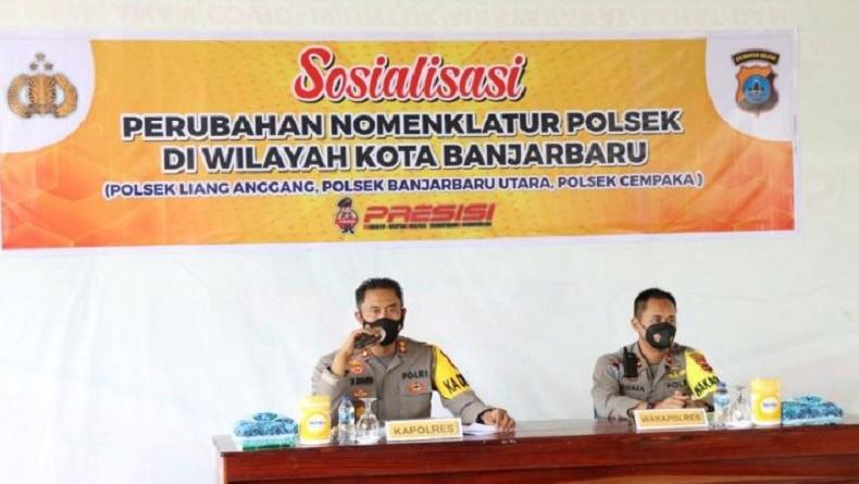Nomenklatur Berubah, 3 Polsek di Banjarbaru Kalsel Resmi Berganti Nama