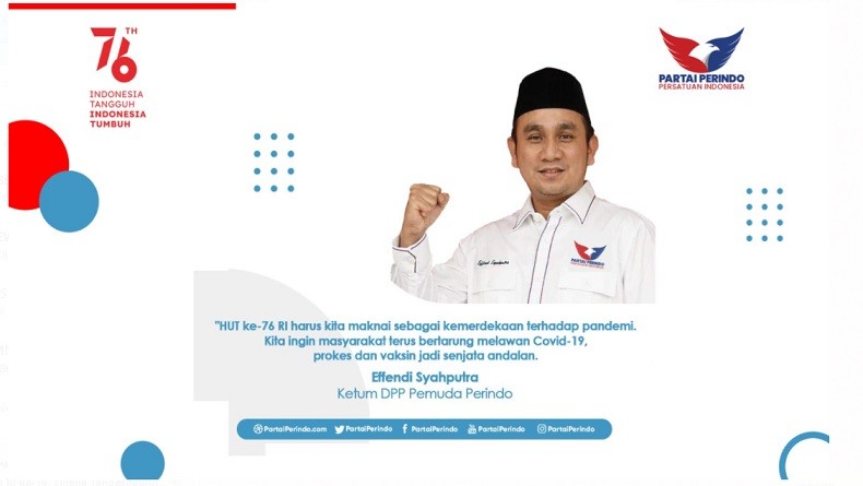 HUT ke-76 RI, Pemuda Perindo: Momentum Meraih Kemenangan Melawan Covid-19