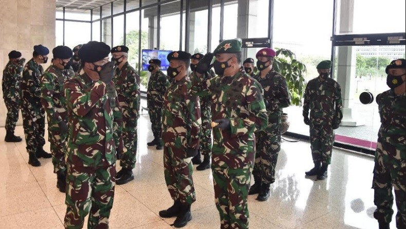 Panglima TNI Hadi Tjahjanto Terima Laporan Kenaikan Pangkat 23 Pati, Ini Daftarnya  