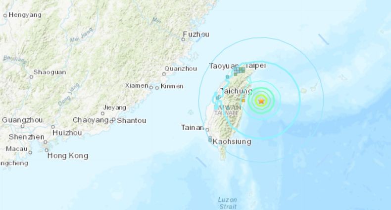 Gempa Magnitudo 6 Guncang Taiwan