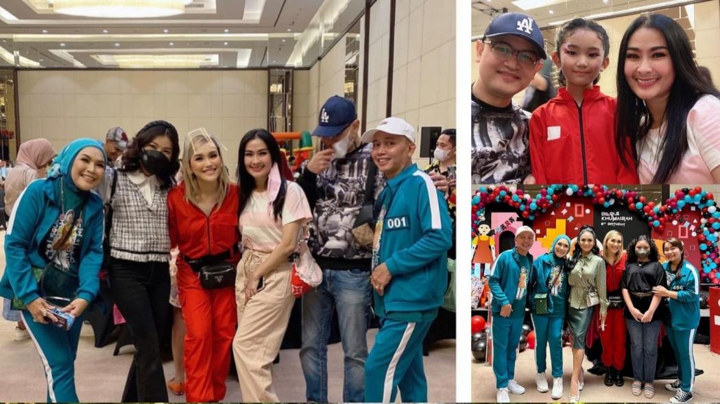 Intip Perayaan Ulang Tahun  Anak Ayu Ting Ting Berkonsep Squid Game, Dihadiri Diva Indonesia Loch