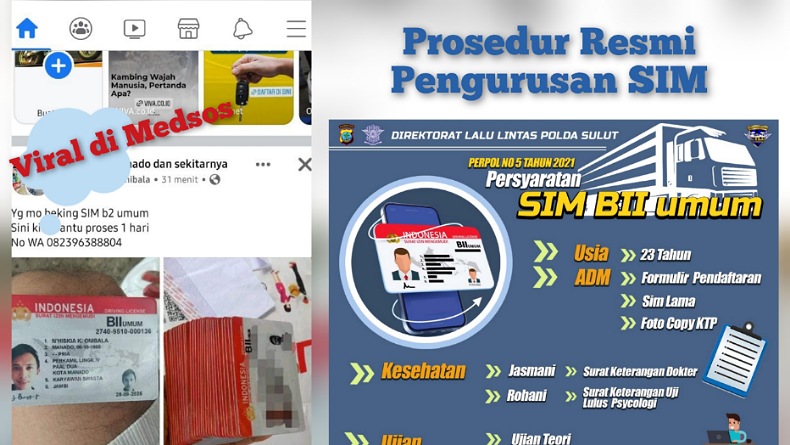 Viral Jasa Pengurusan SIM Sehari Jadi, Ini Penjelasan Ditlantas Polda Sulut