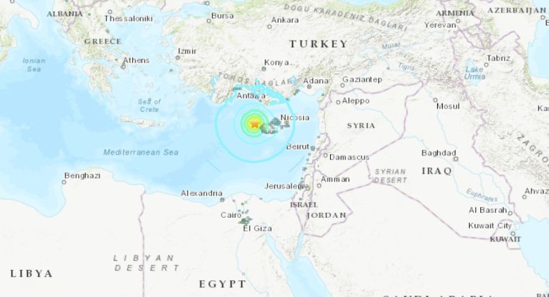Gempa Magnitudo 6,6 Guncang Siprus, Dirasakan hingga Mesir, Israel dan Turki