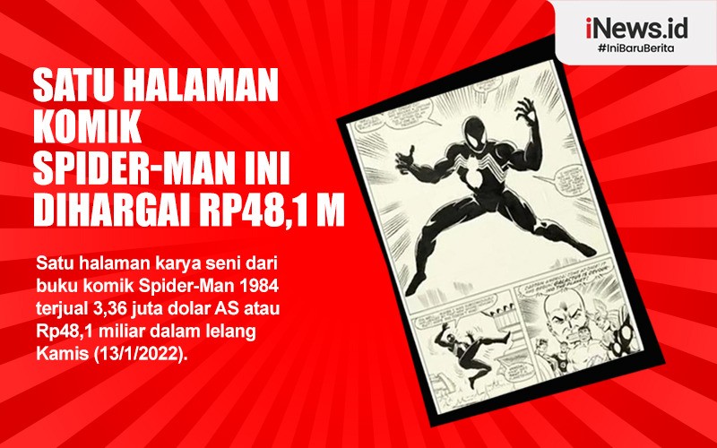 Wow! Satu Halaman Komik Spider-Man Ini Dihargai Rp48,1 Miliar