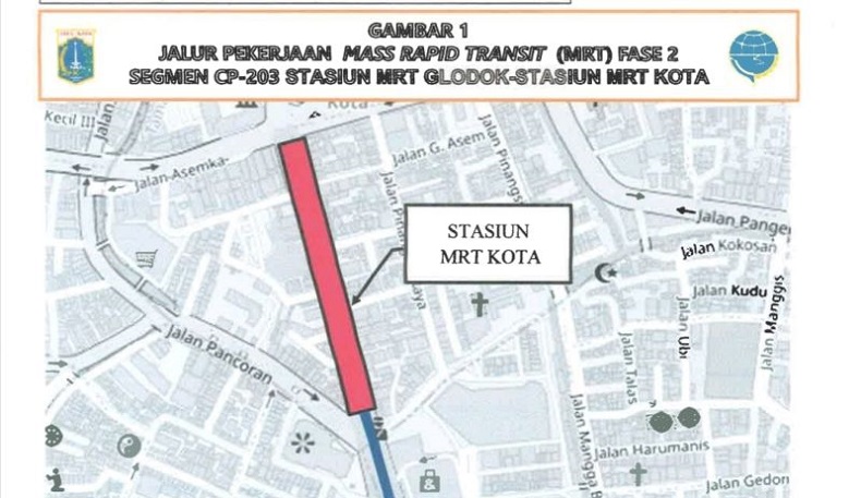Pembangunan Konstruksi MRT Mulai Hari Ini, Dishub DKI Rekayasa Lalu Lintas Glodok-Kota