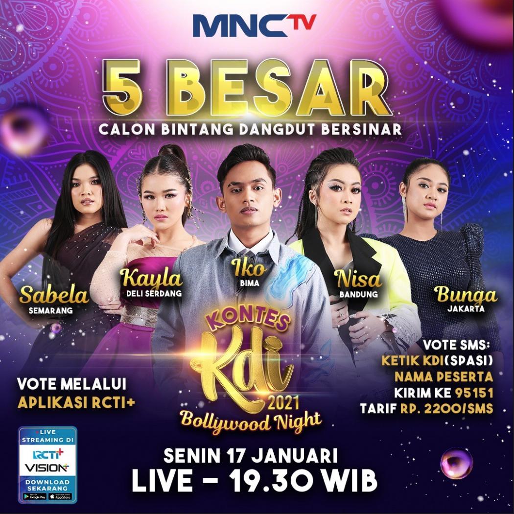 Besok Malam, 5 Kontestan Hadirkan Nuansa Bollywood Night di Kontes KDI 2021