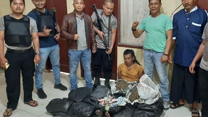 2 Bandar di Aceh Timur Disikat, Lebih dari 21 Kg Ganja Disita Polisi