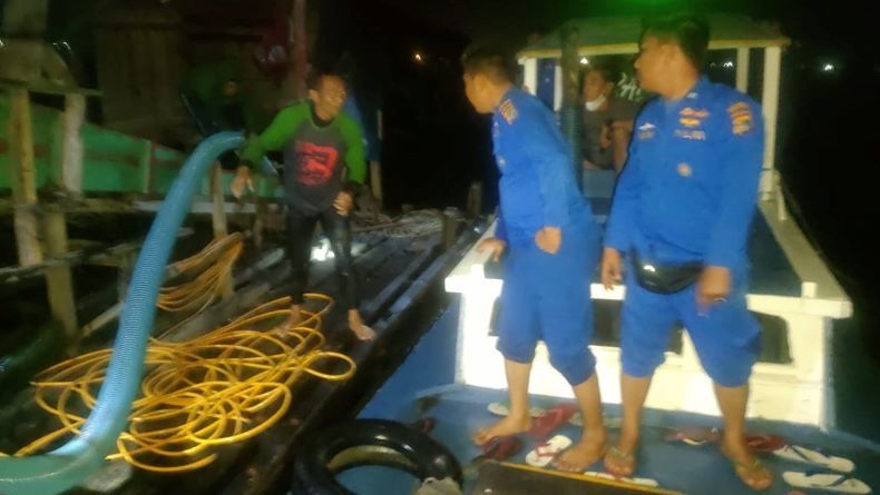 Tim Gabungan Tertibkan Tambang ilegal di Perairan Teluk Kelabat Dalam