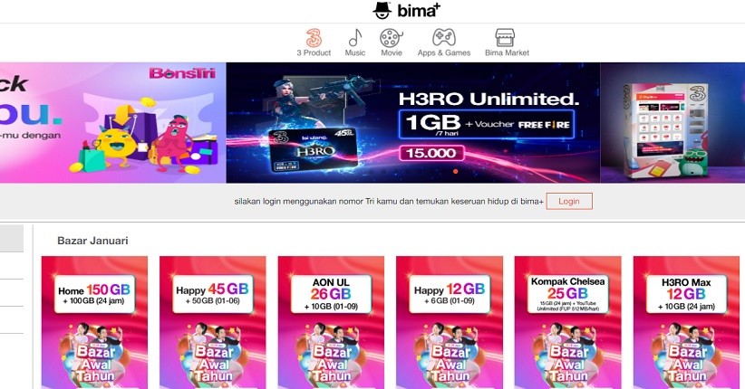 Cara Mendapatkan Kuota Gratis Tri