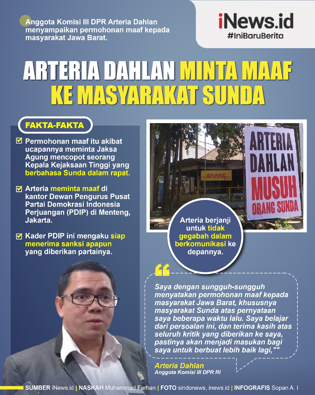 Infografis Arteria Minta Maaf ke Masyarakat Jawa Barat dan Sunda