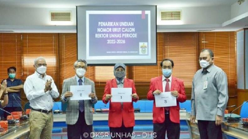 3 Calon Rektor Universitas Hasanuddin Cabut Nomor Urut, Ini Nama-namanya