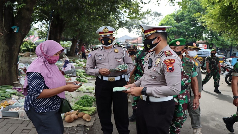 Polres Magelang Gelar Operasi Yustisi di Pasar Tradisional, Ini yang Dilakukan 