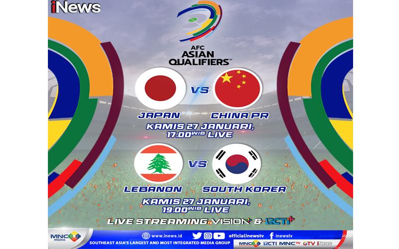 Kualifikasi Piala Dunia 2022 Zona Asia Hari Ini: Jepang Vs China, Lebanon Bentrok Korsel Live di iNews