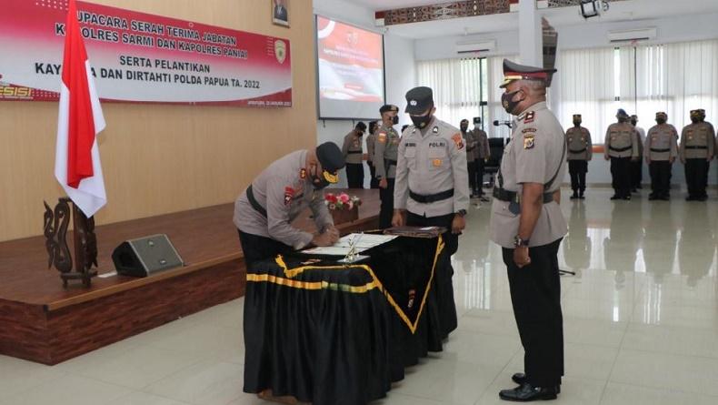 Pimpin Sertijab 2 Kapolres dan 2 Pejabat Utama Polda, Ini Pesan Kapolda Papua
