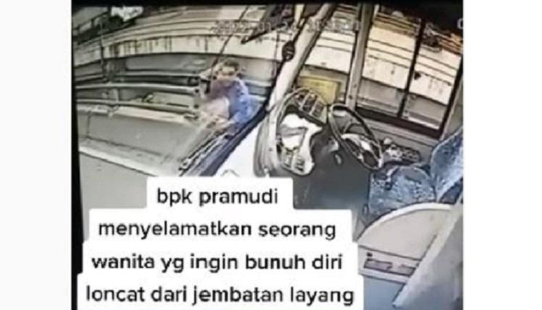 Aksi Heroik Sopir Transjakarta Khaerun Selamatkan Perempuan Diduga Hendak Bunuh Diri di Flyover