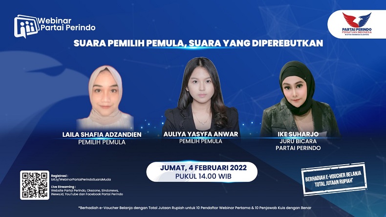 Identik dengan Partai Kaum Muda, Partai Perindo Gelar Webinar Pemilih Pemula Berhadiah Jutaan Rupiah!