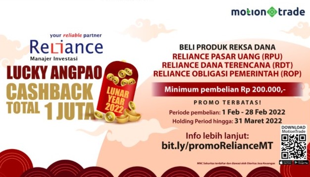 Gelar Promo Imlek, MNC Sekuritas x Reliance Manajer Investasi Bagi-Bagi Cashback Reksa Dana, Ini Caranya!