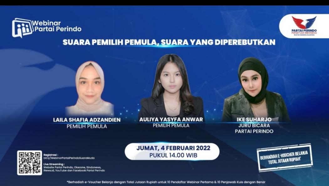 Kupas Tuntas Pemilih Pemula di Webinar Partai Perindo, Daftar di Sini dan Raih e-Voucher Belanja Jutaan Rupiah!