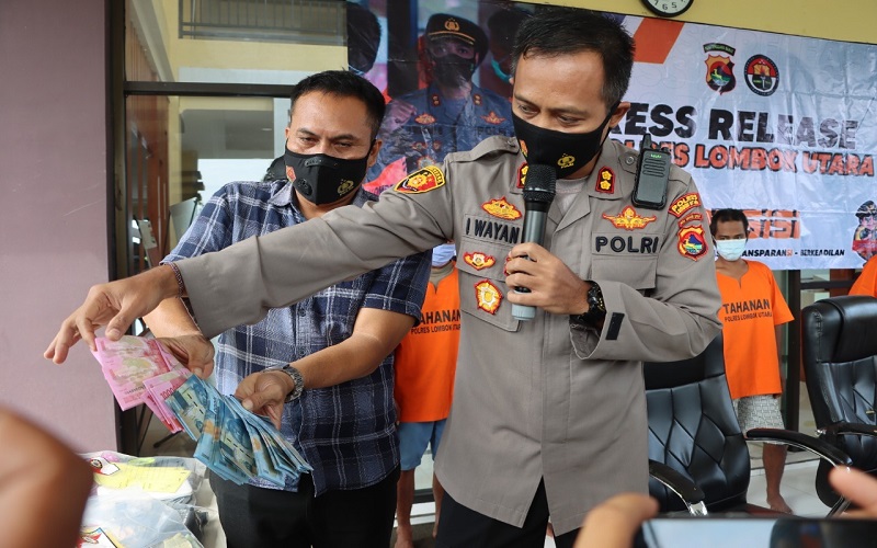 Polres Lombok Utara Bakal Buru Otak Pengedar Uang Palsu hingga ke Jawa Barat 