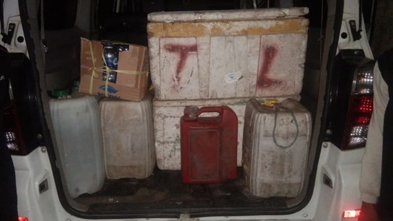 Polres Bolmong Amankan Ratusan Liter Miras Cap Tikus saat Masa Tenang Pilsang