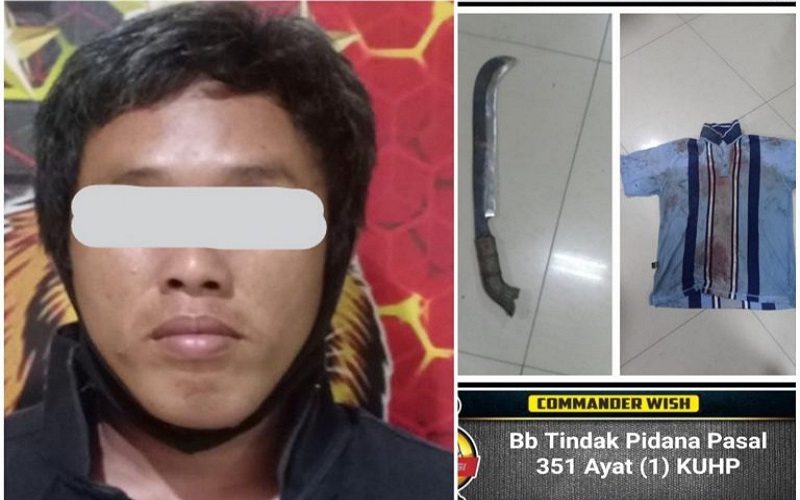 Tersinggung dengan Status WhatsApp, Pekerja Pabrik Semen Bacok Kepala Teman Kerja 