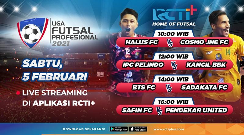 Catat! Link Live Streaming Liga Futsal Profesional 2021 Pekan Kelima di RCTI+