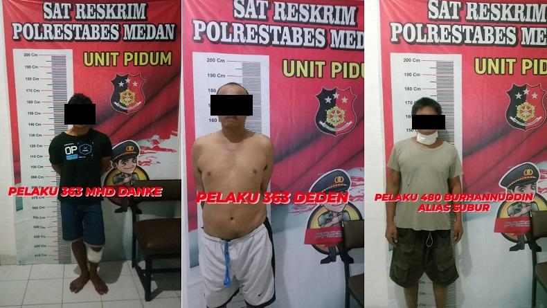 Curi TV Untuk Beli Sabu, Komplotan Maling di Medan Ditangkap Polisi